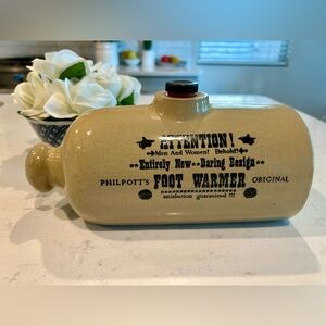 Vintage Stoneware Philpott’s Foot Warmer